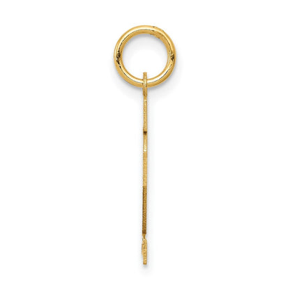 14k Yellow Gold Small Satin Number 12 Charm Pendant for Women