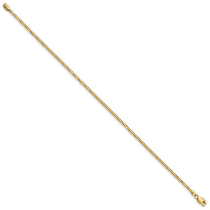 14k Yellow Gold 7 inch 1mm Franco Bracelet
