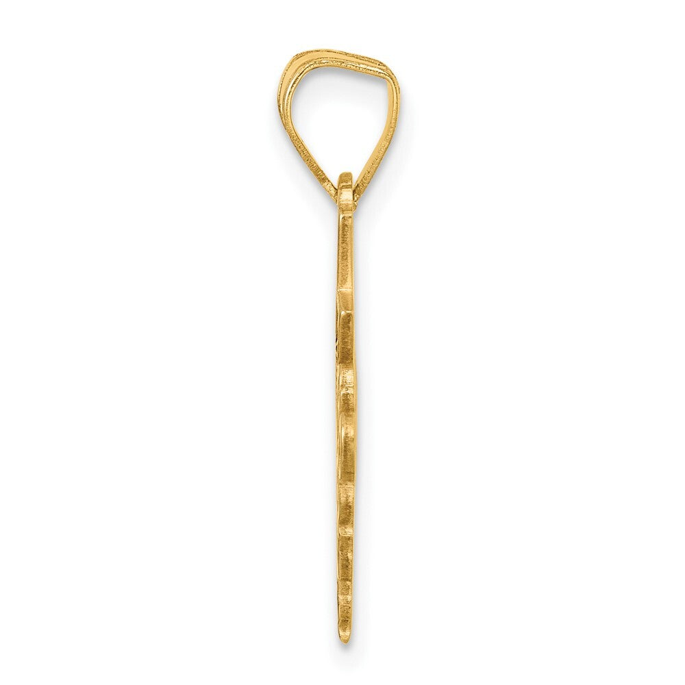 14k Yellow Gold Graduation Cap and Slanted Diploma 2025 Charm Pendant for Women
