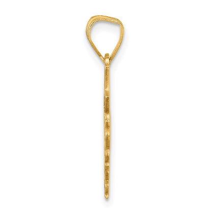14k Yellow Gold Graduation Cap and Slanted Diploma 2025 Charm Pendant for Women