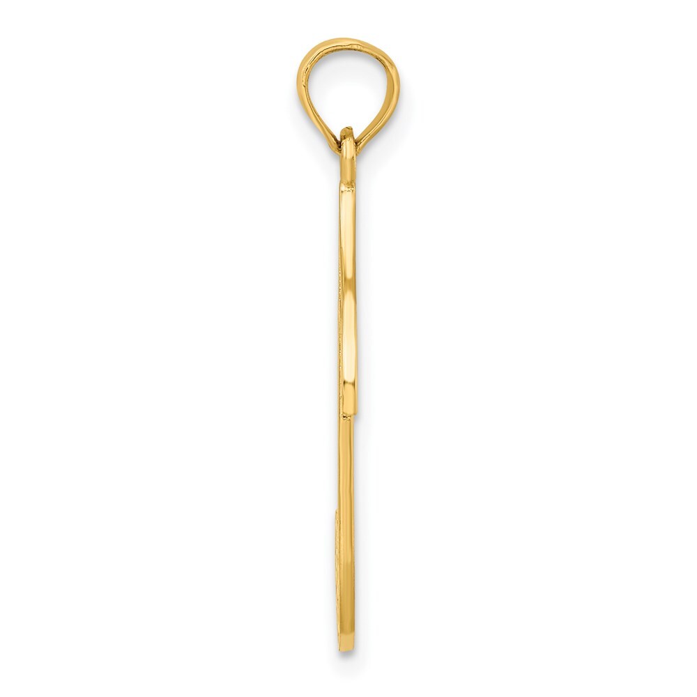 14k Yellow Gold Music Note Charm