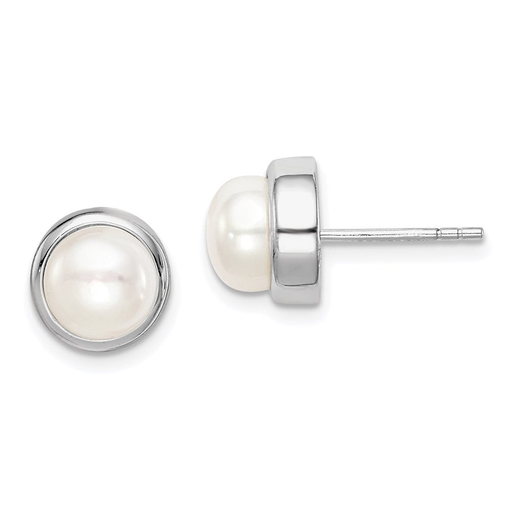 Sterling Silver 7-8mm Freshwater Cultured Pearl Earrings