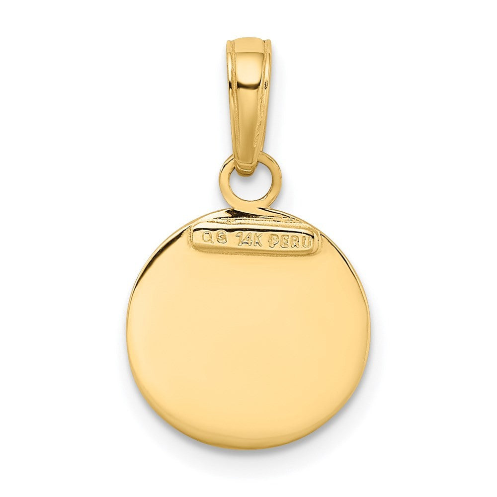 14k Yellow Gold Saint Christopher Medal Charm