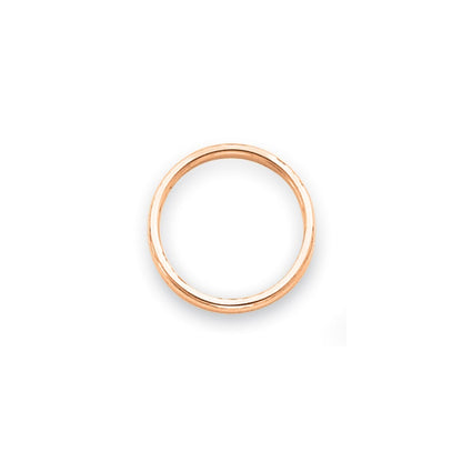 14k Rose Gold Polished 2mm Stackable Band Ring Size 6.5