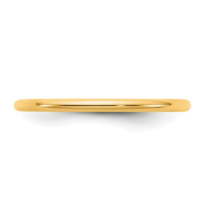 14k Yellow Gold 1.5mm Standard Comfort Fit Band Ring Size 10