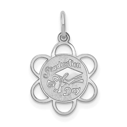 14k White Gold GRADUATION DAY Charm Pendant for Women