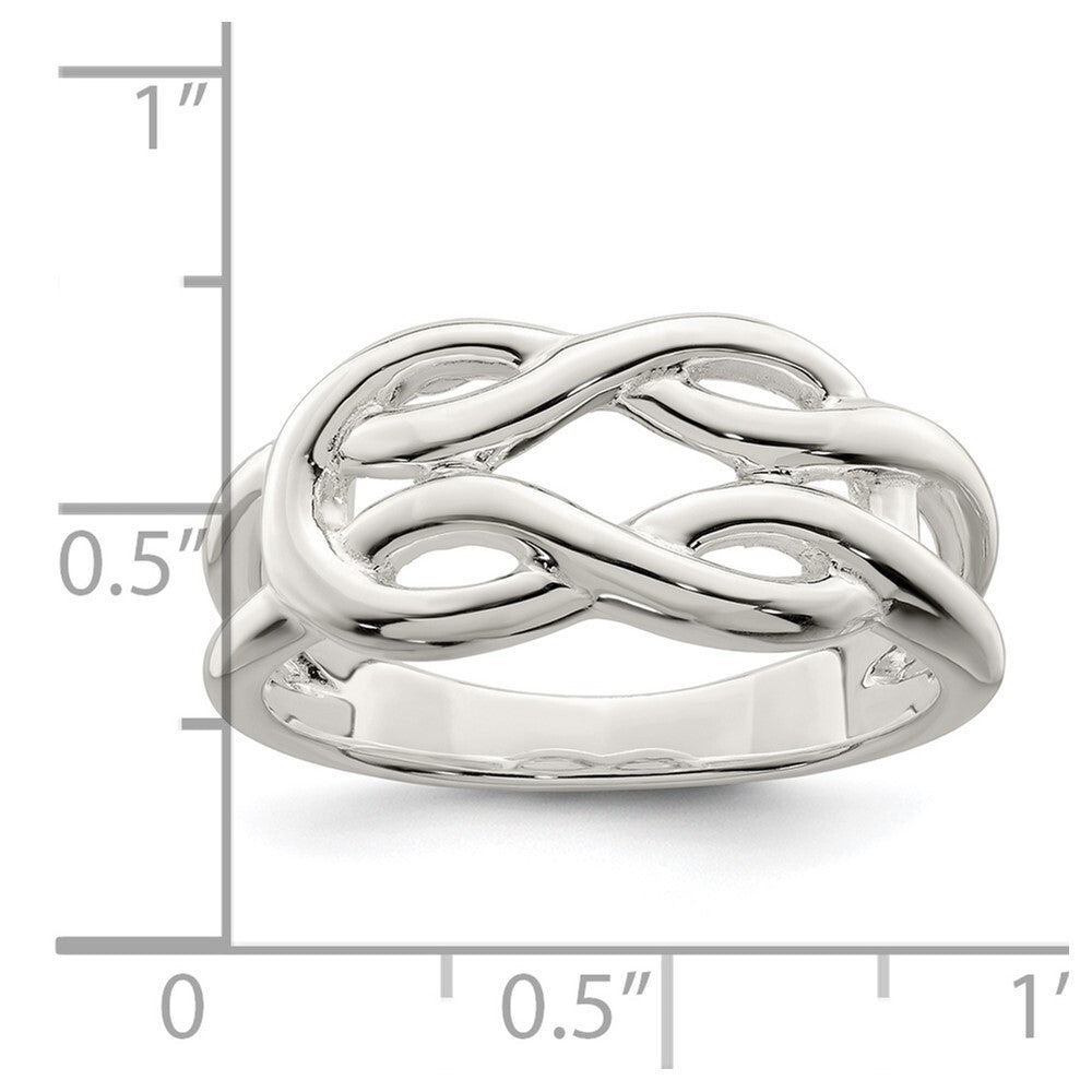 Sterling Silver Polished Celtic Knot Ring Size 7