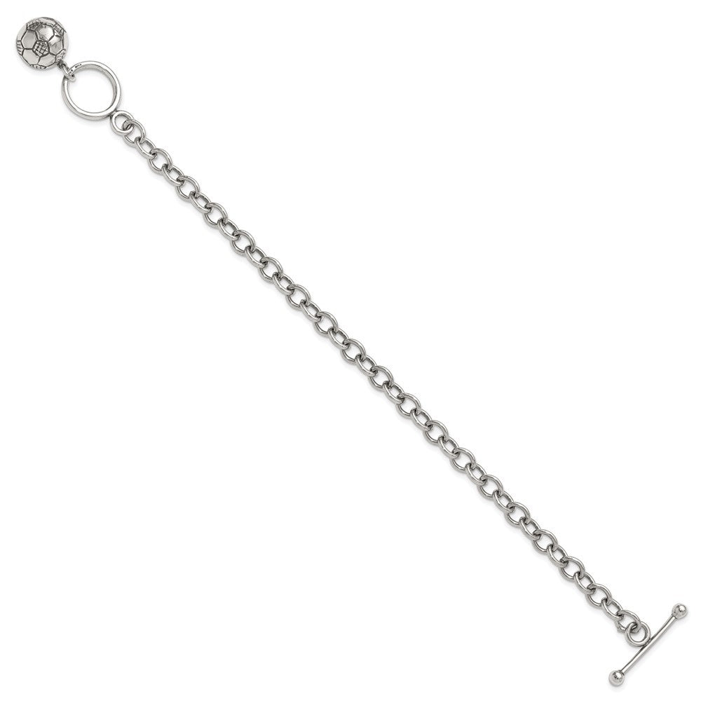 Sterling Silver Soccer Ball Bracelet