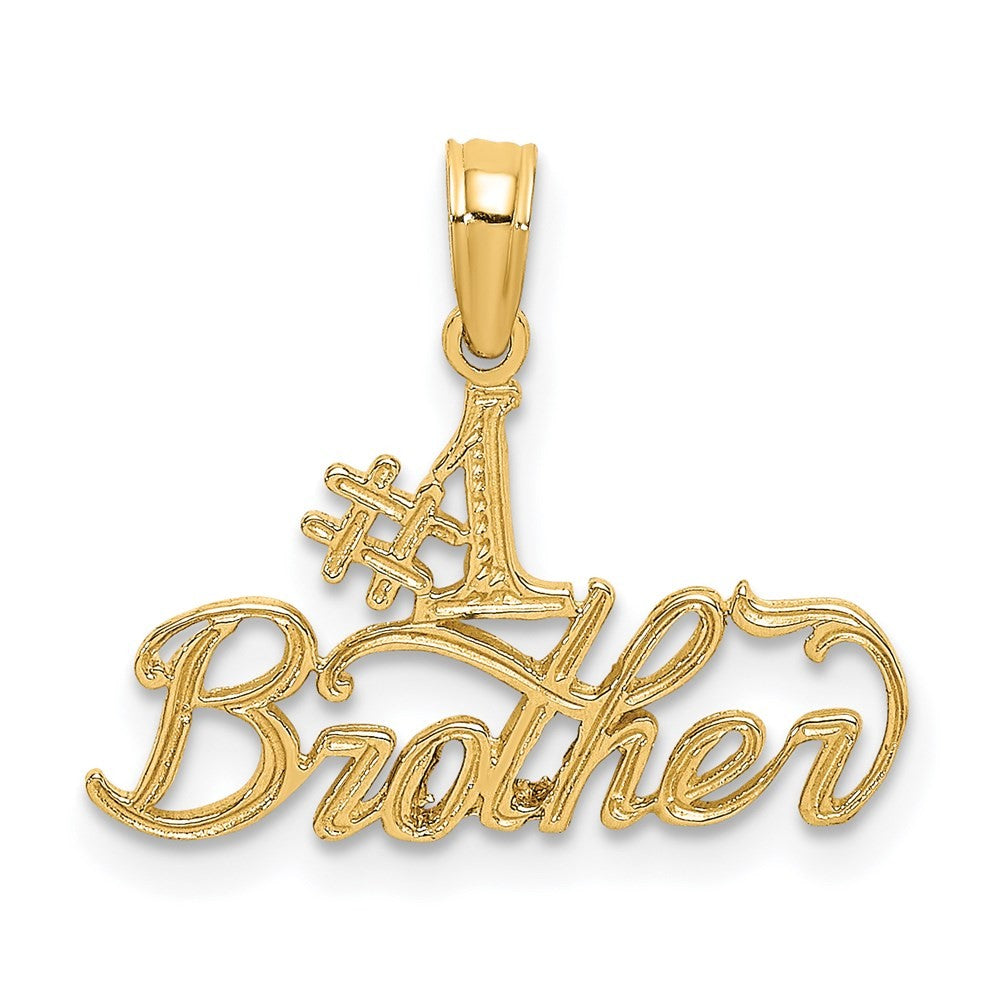 14k Yellow Gold #1 BROTHER Charm