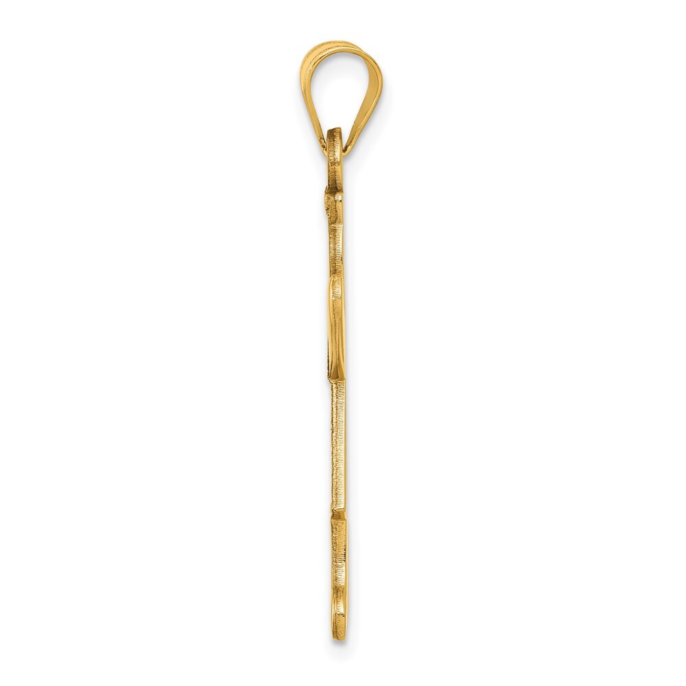 14k Yellow Gold Laser Cut Girl Charm