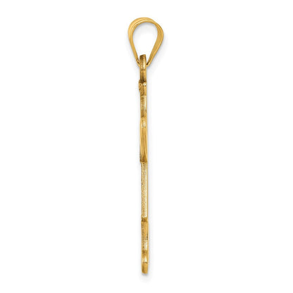 14k Yellow Gold Laser Cut Girl Charm