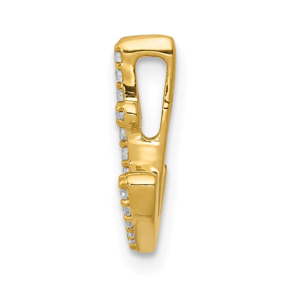 14k White Gold 1/10ct. Diamond Anchor Chain Slide