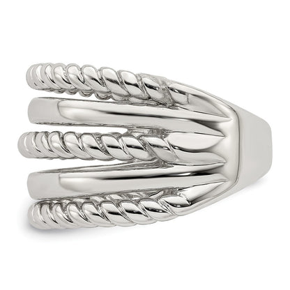 Sterling Silver Polished Fancy Ring Size 8