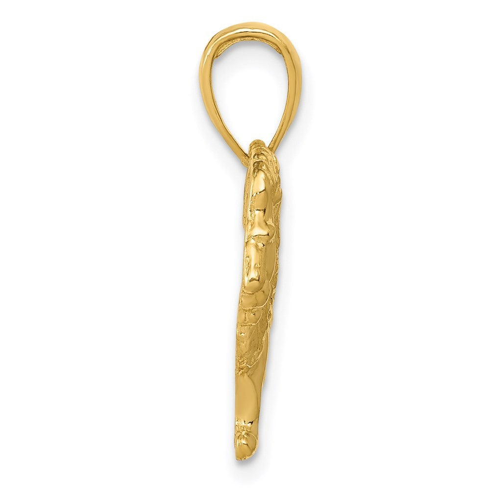 14k Yellow Gold Lion Charm