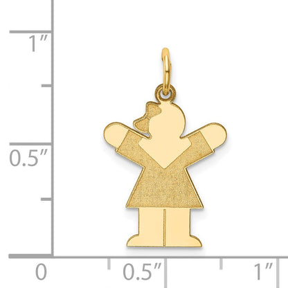 14k Yellow Gold Kid Charm Pendant for Women
