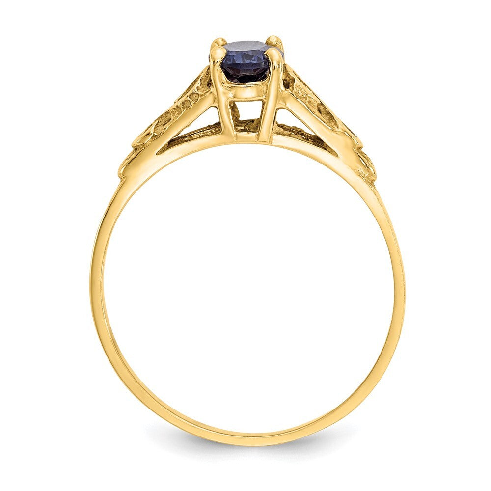 14K Yellow Gold Madi K Synthetic Sapphire Spinel Ring
