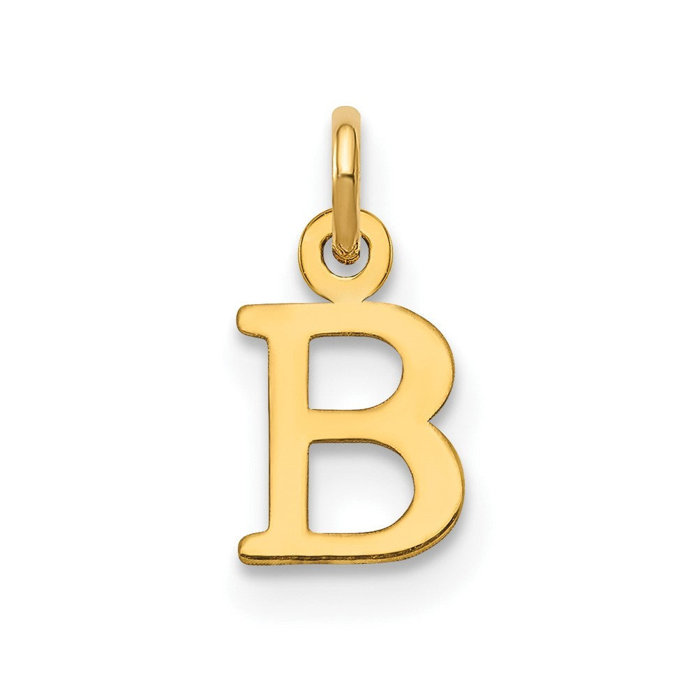 14k Yellow Gold Cutout Letter B Initial Pendant