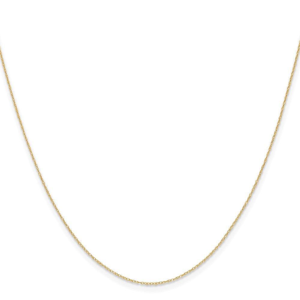 14k Yellow Gold .4 mm Carded Cable Rope Chain Necklace