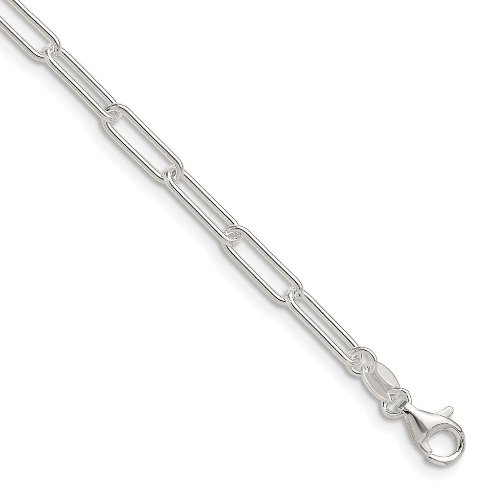 Sterling Silver Polished 3.5mm Paperclip Chain Necklace
