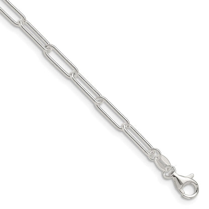 Sterling Silver Polished 3.5mm Paperclip Chain Necklace