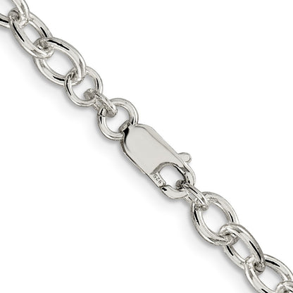 Sterling Silver 5.75mm Oval Cable Chain Necklace