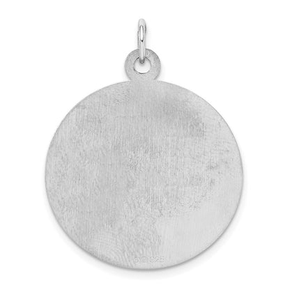 Sterling Silver Rhodium-plated Happy Anniversary Disc Charm