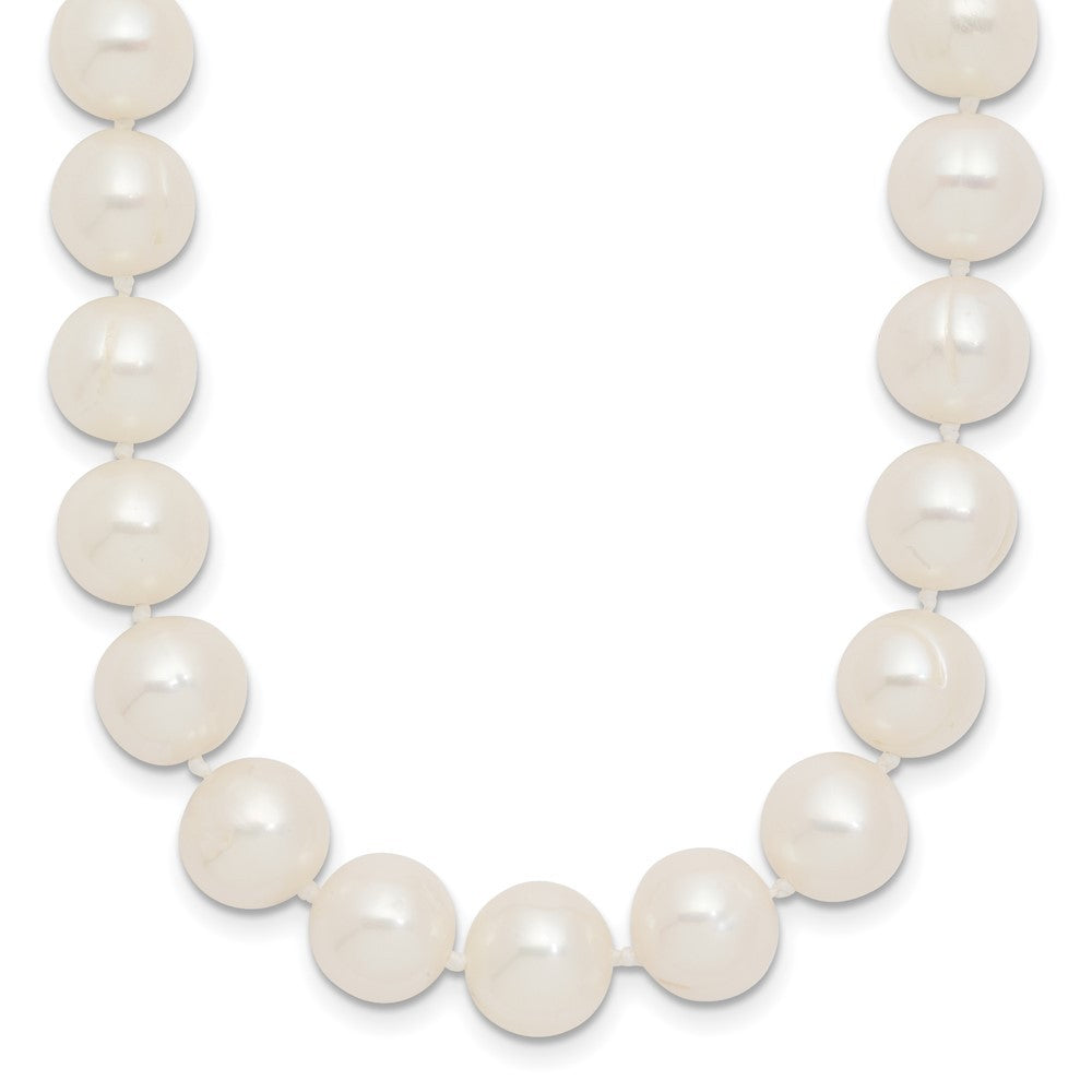 14k Yellow Gold  9-10mm Near-Round White Freshwater Cultured Pearl 18" Necklace