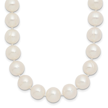 14k Yellow Gold  9-10mm Near-Round White Freshwater Cultured Pearl 18" Necklace