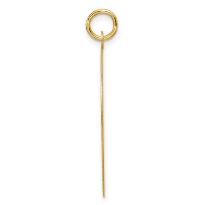 14k Yellow Gold Etched .013 Gauge Engravable Round Disc Charm Pendant for Women