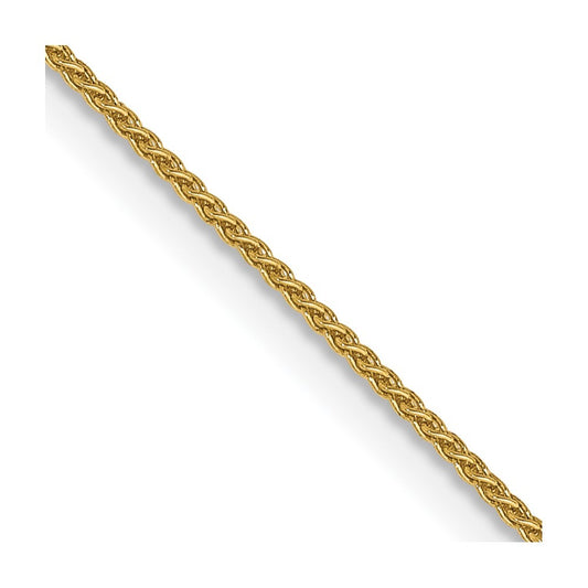 14k Yellow Gold 30 inch .85mm Spiga with Spring Ring Clasp Chain Necklace