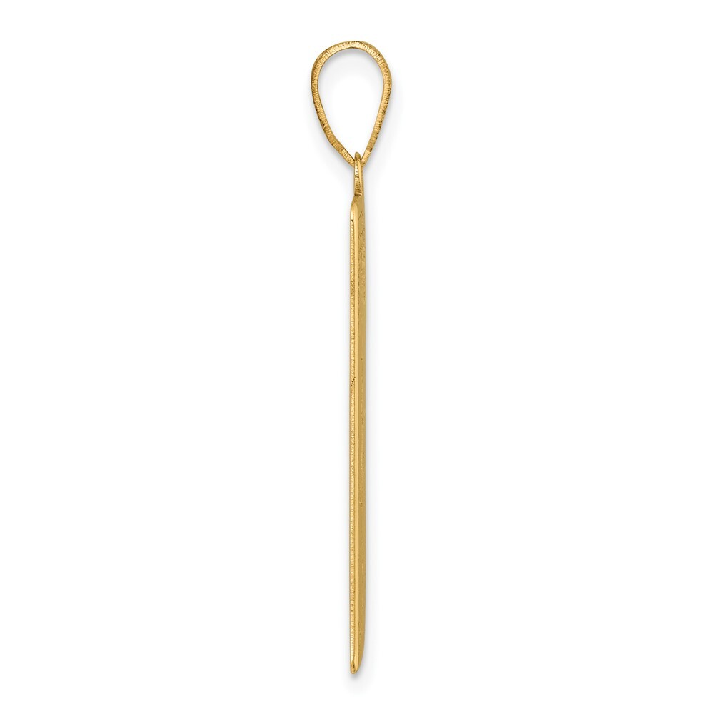 14k Yellow Gold The Hanged Man Tarot Card Pendant for Women