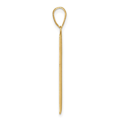 14k Yellow Gold The Hanged Man Tarot Card Pendant for Women