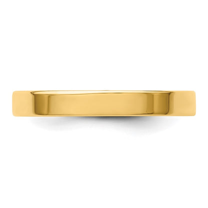 14K Yellow Gold Yellow Gold 3mm Lightweight Flat Wedding Band Size 10