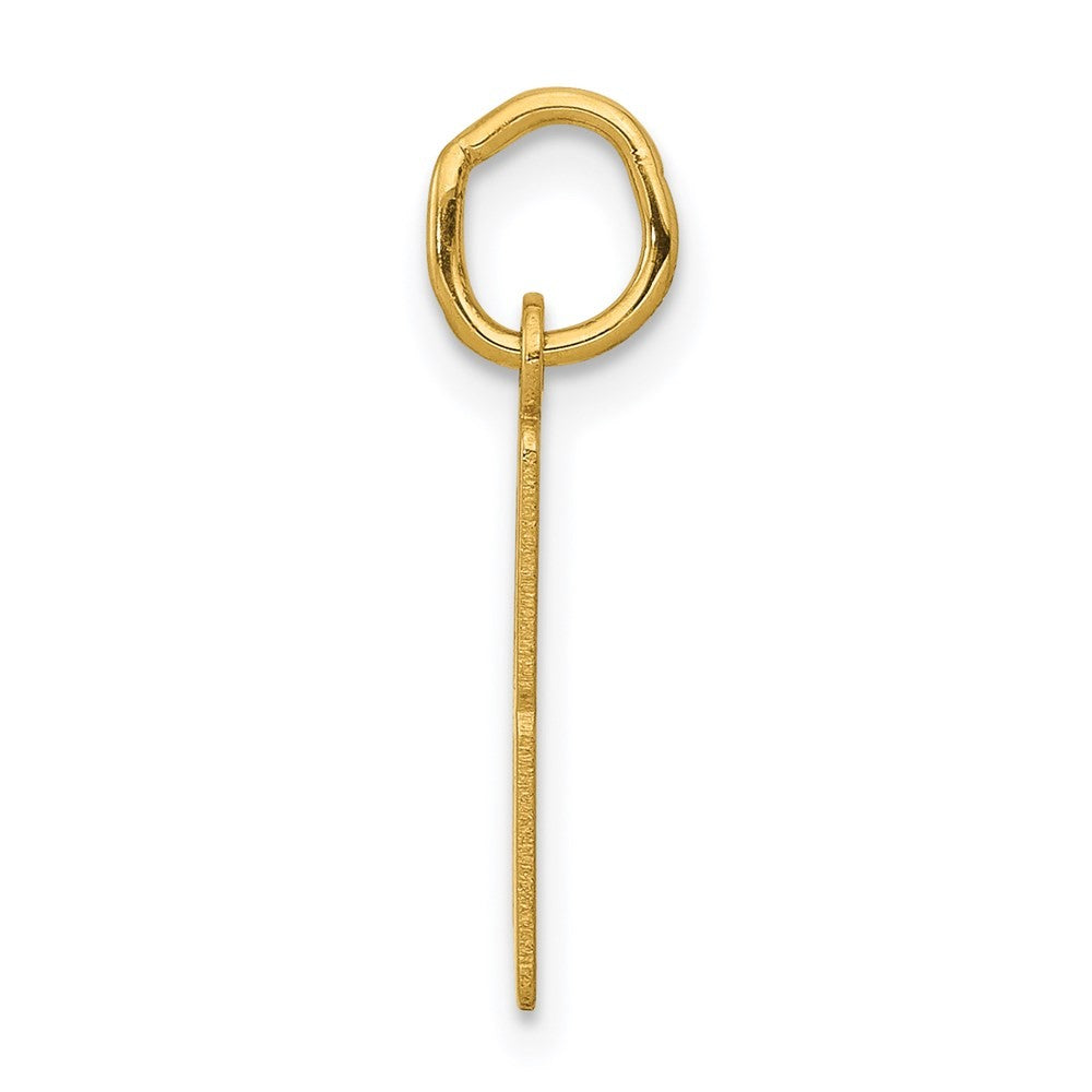14k Yellow Gold Small Elongated Number 8 Charm