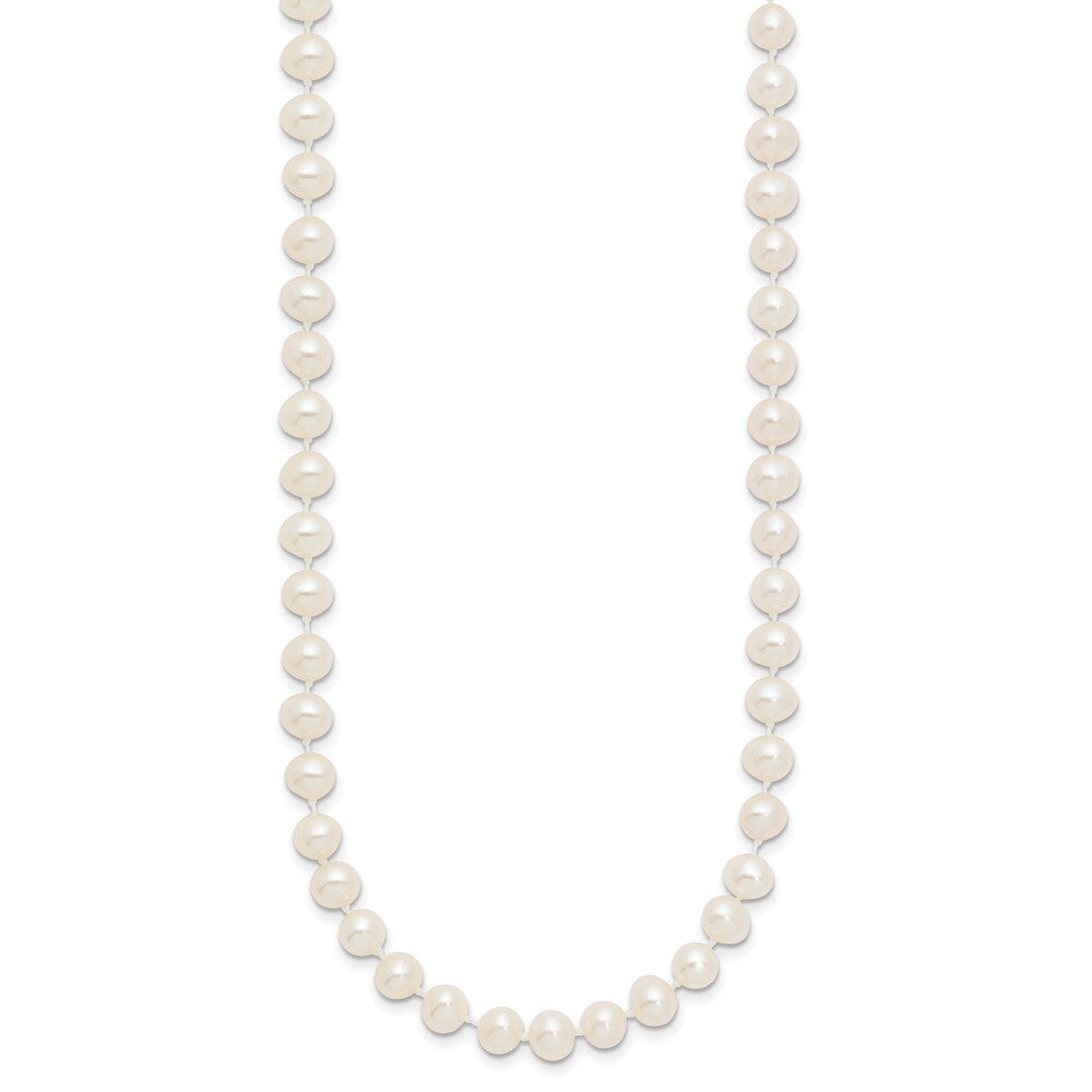 14k Yellow Gold 5-6mm White Freshwater Cultured Pearl 28 inch Necklace