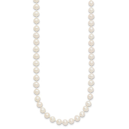 14k Yellow Gold 5-6mm White Freshwater Cultured Pearl 28 inch Necklace