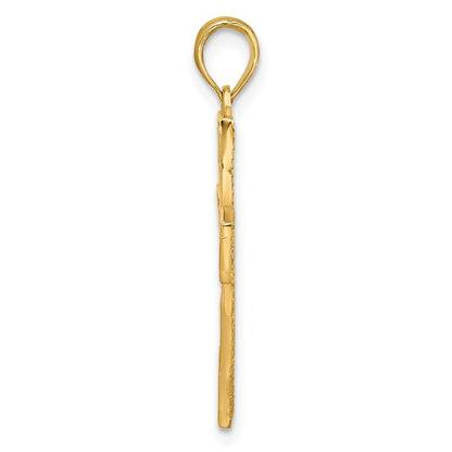14k Yellow Gold Fancy Cross Charm