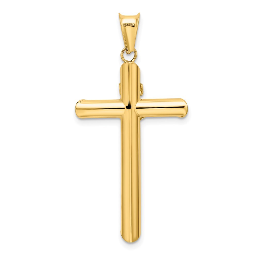 14k Two-tone Gold Polished Crucifix Pendant for Women