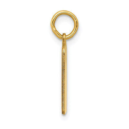 14k Yellow Gold Enameled Pink Engravable Birth Certificate Charm Pendant