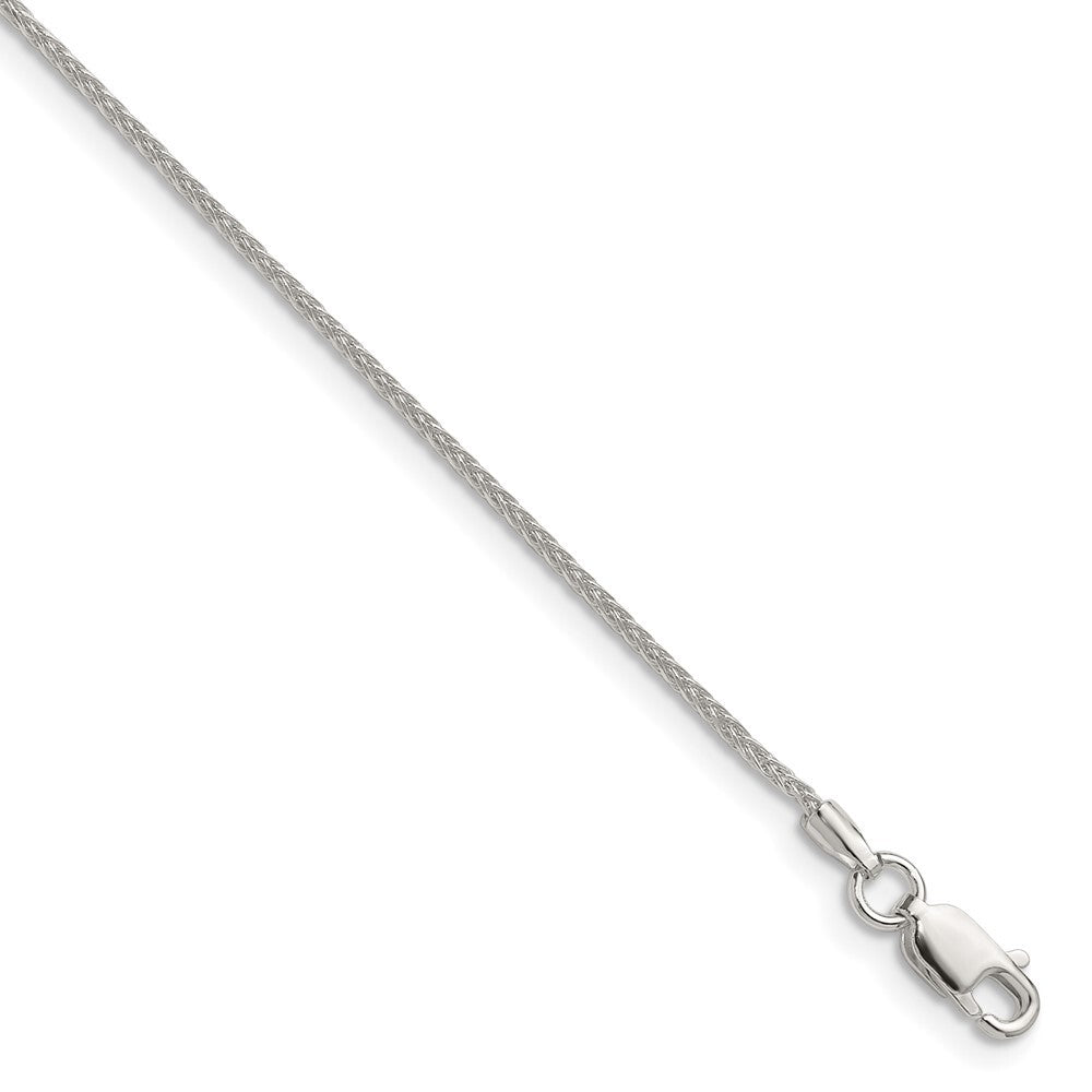 Sterling Silver 1.3mm 8 Sided Diamond-cut Double Spiga Chain
