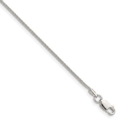 Sterling Silver 1.3mm 8 Sided Diamond-cut Double Spiga Chain