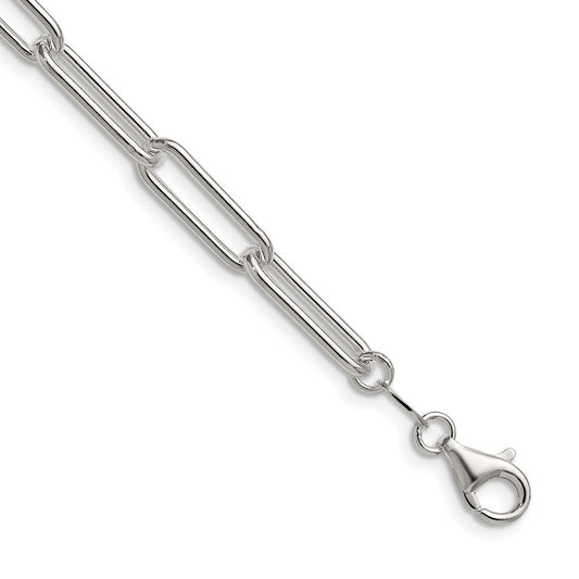 Sterling Silver Polished 5.5mm Paperclip Chain Necklace