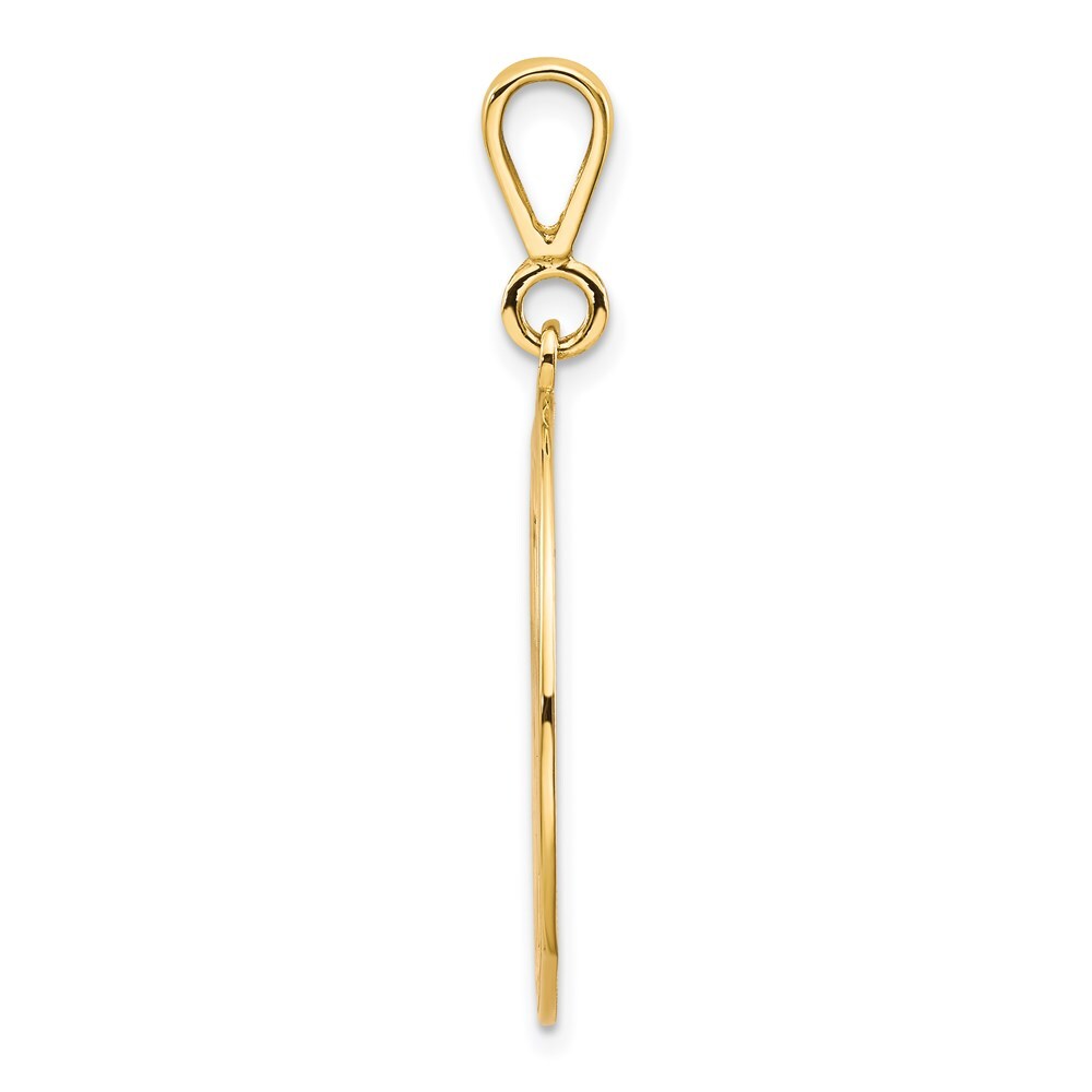 14k Yellow Gold Polished & Textured Large Masonic Symbol Pendant