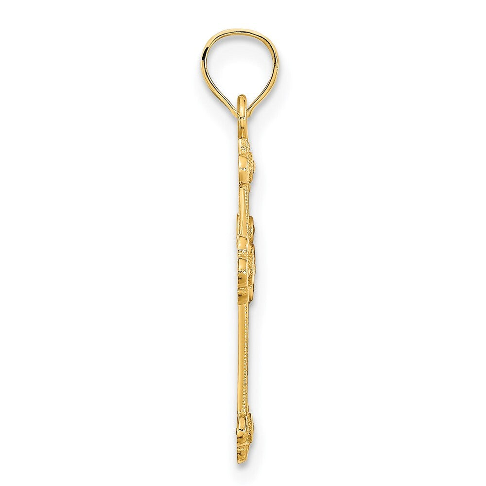 14k Yellow Gold Fancy Cross Pendant