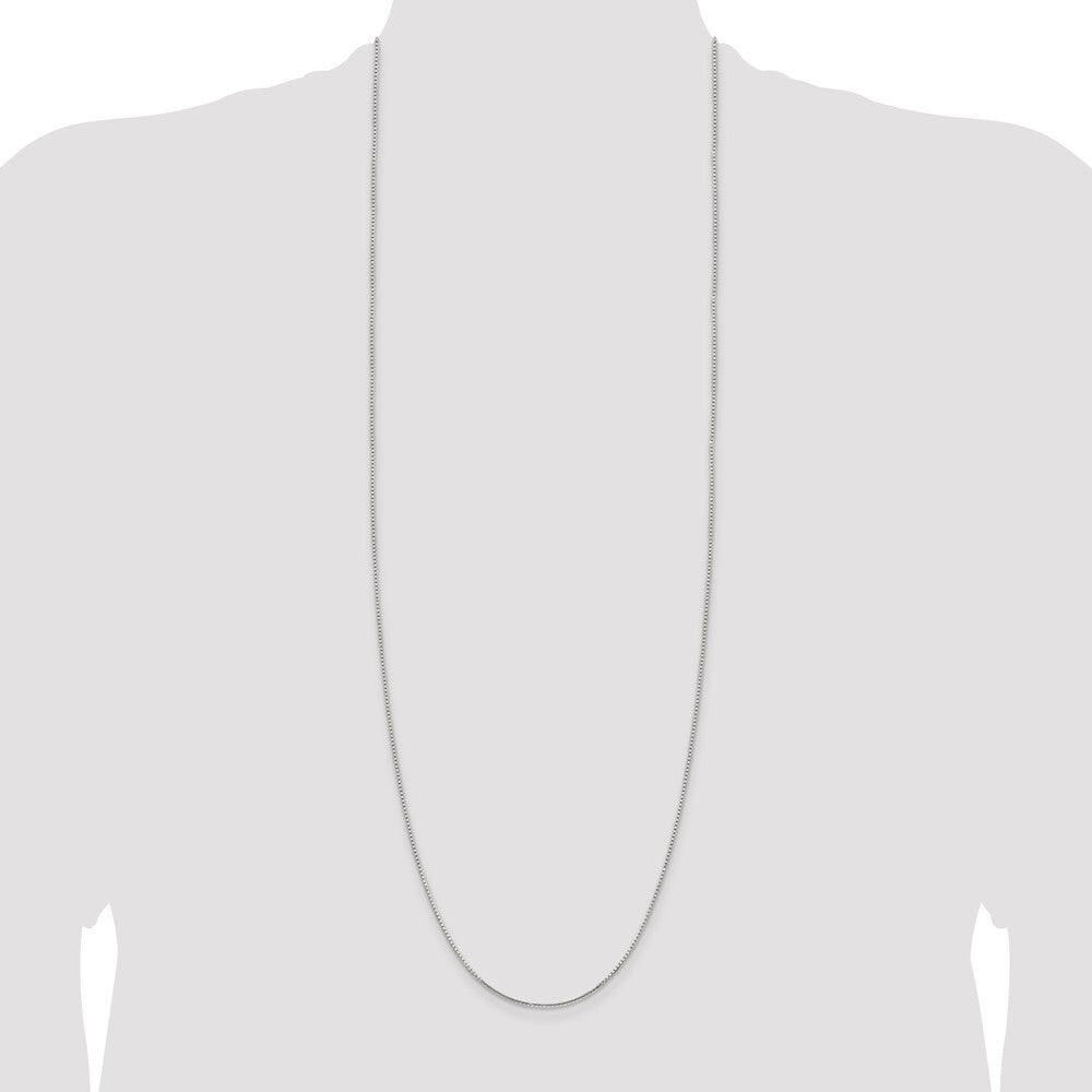 Sterling Silver 1.25mm 8 Sided Diamond-cut Box Chain