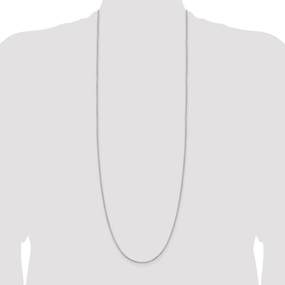 Sterling Silver 1.25mm 8 Sided Diamond-cut Box Chain