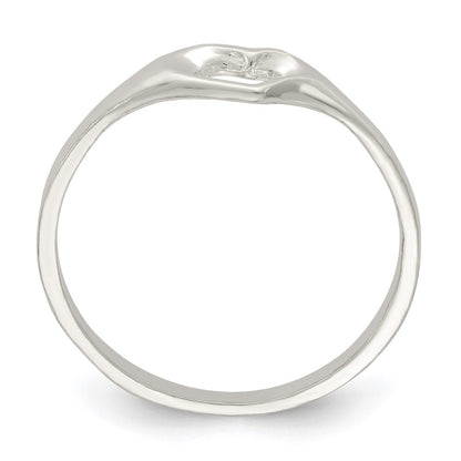 Sterling Silver Heart Ring Size 6