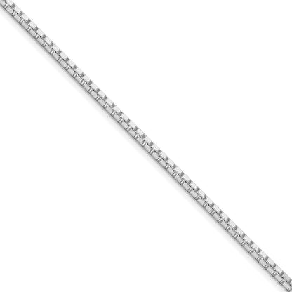 Sterling Silver Rhodium-plated 2.5mm Box Chain