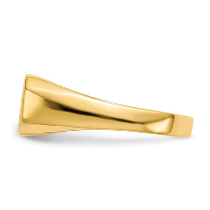14K Yellow Gold 6.5x12.0mm Closed Back Children's Signet Ring