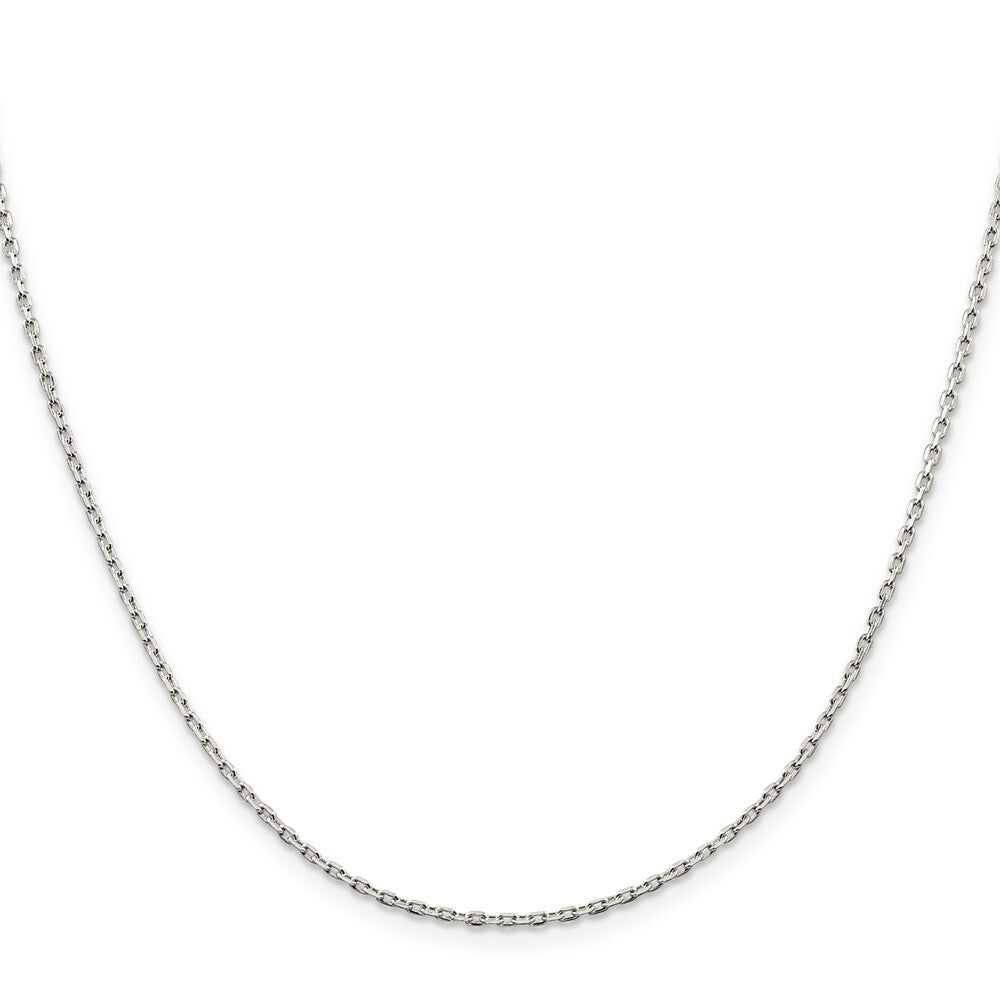 Sterling Silver 1.5mm Beveled Oval Cable Chain Holiday Gift for Women